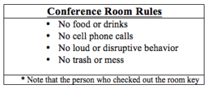 conference room rules