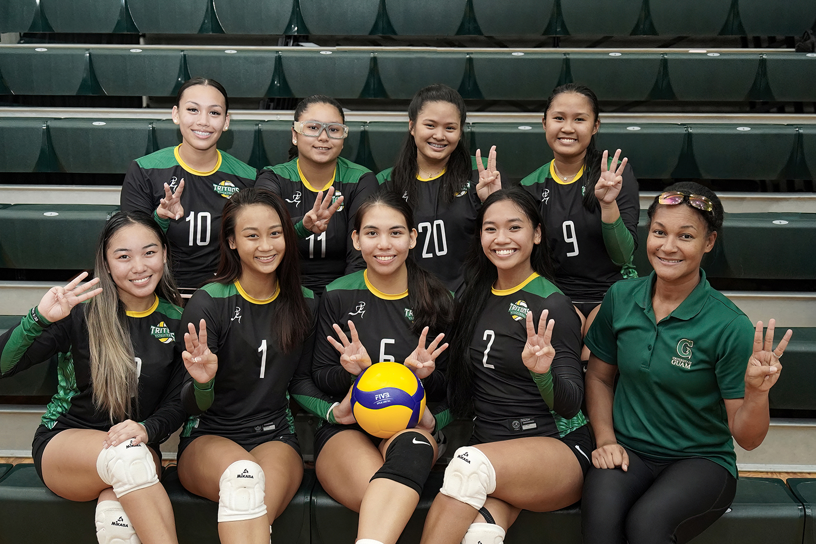 The University of Guam Lady Triton's Volley Ball Team. Photo courtesy of the UOG Triton Athletics Department